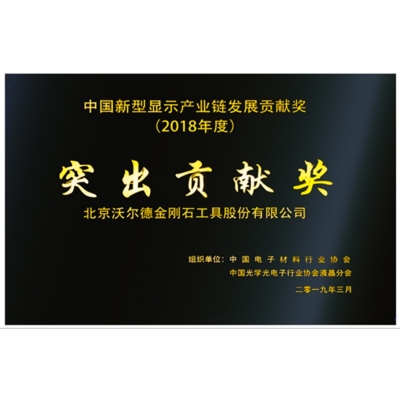 中国新型显示产业链发展突出贡献奖